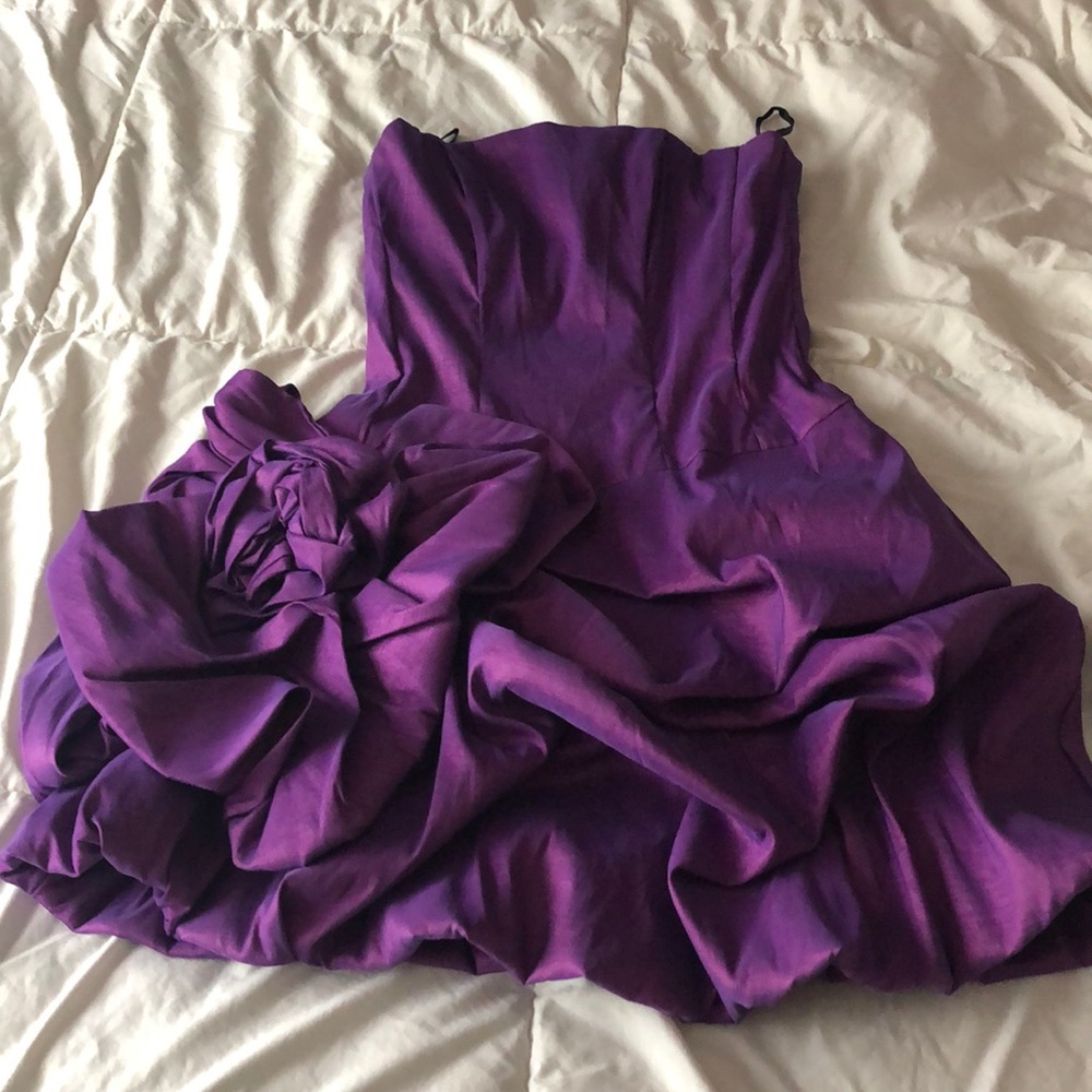 Purple Jessica McClintock cupcake dress- strapless
